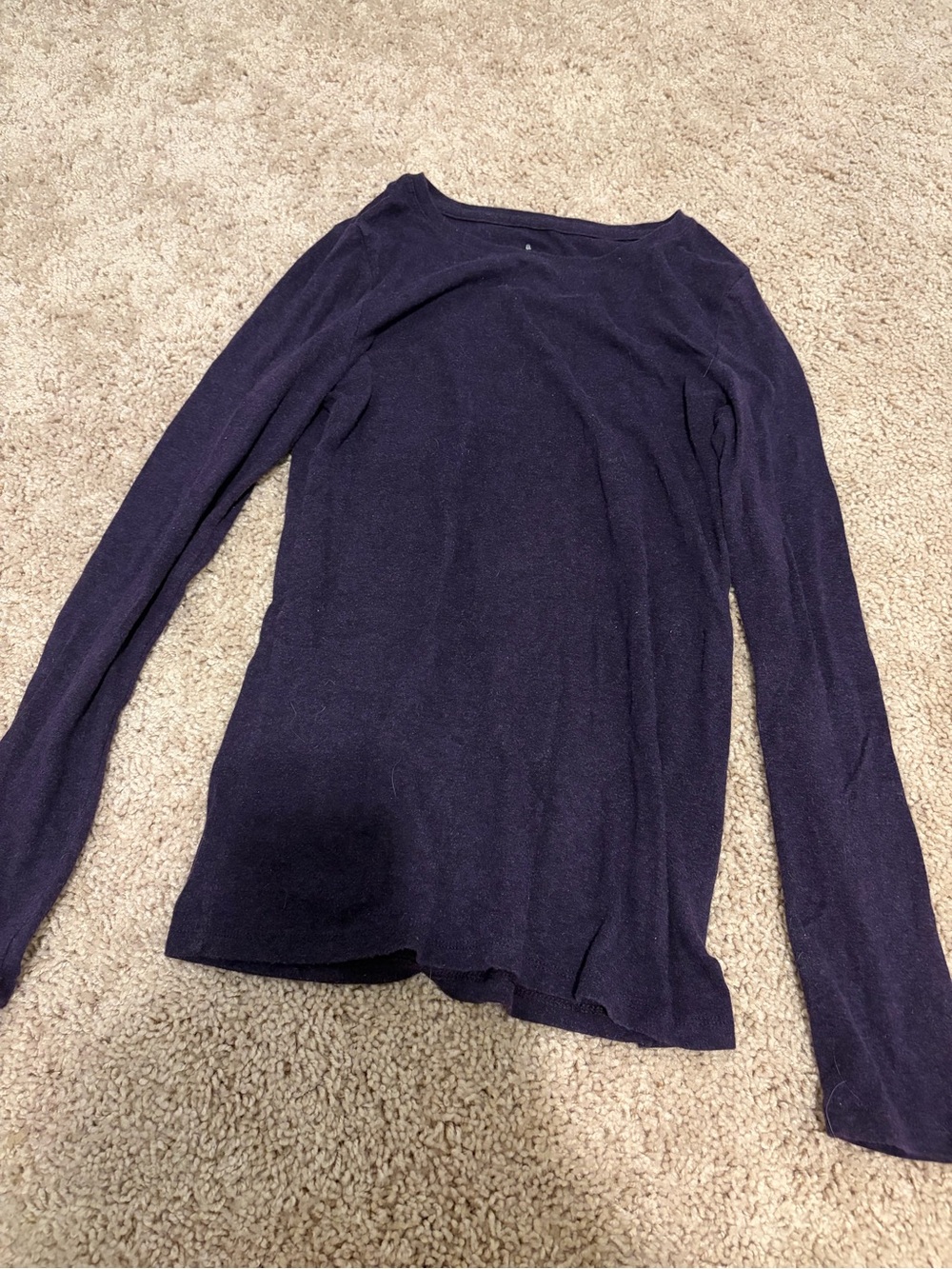 a new day Purple Long Sleeve Boatneck Top